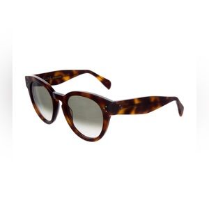 Celine acetate round tortoise shell sunglasses